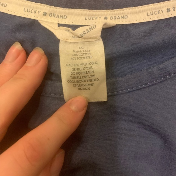 Blue Lucky Brand Tee - Picture 1 of 2